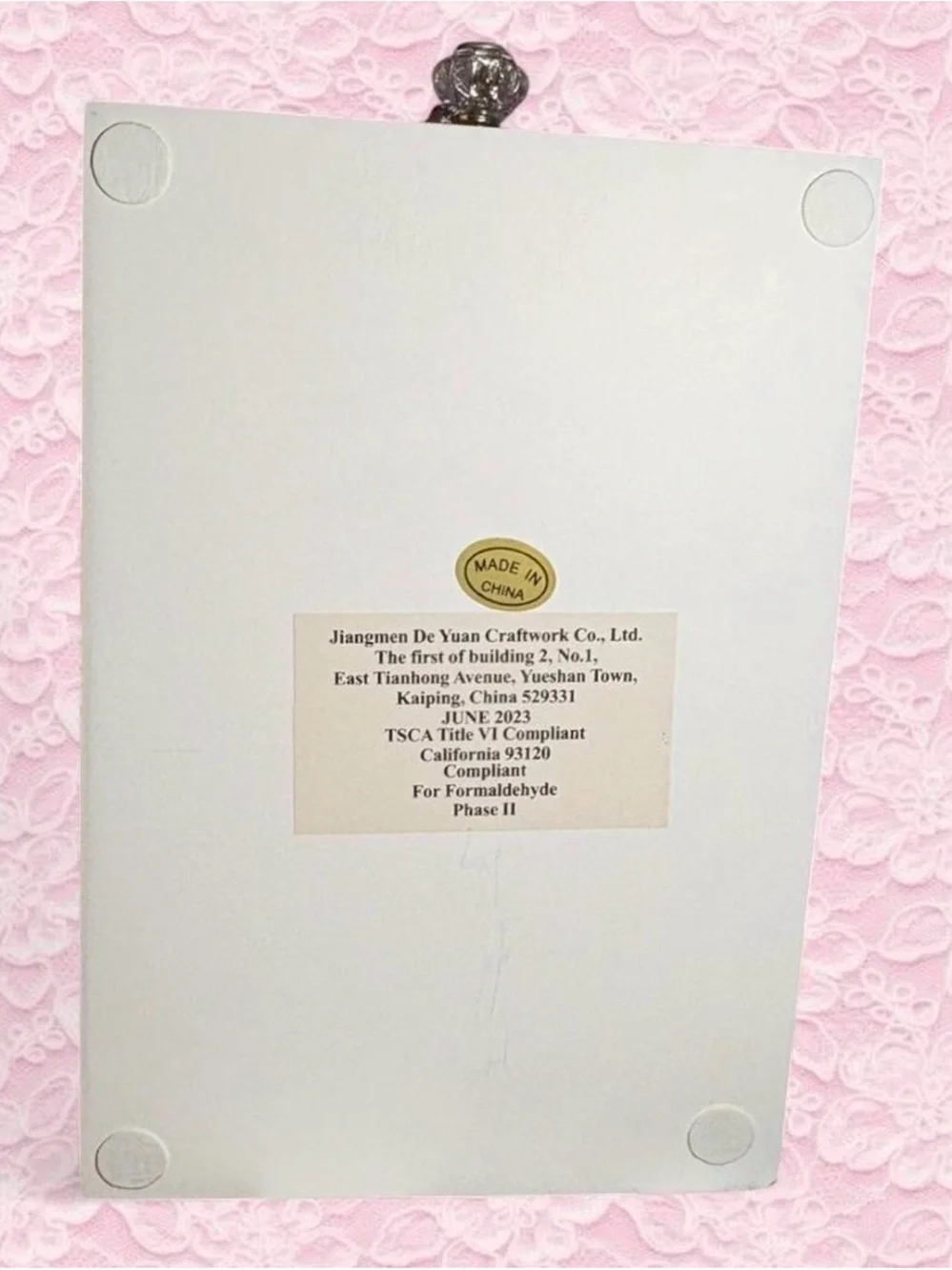 Cynthia Rowley White 3-Drawer Makeup Organizer with Decorative Knobs